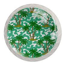 Maniglie per cassetti Manopole per cassetti Manopole rotonde Confezione da 4 per armadietto, cassetti, cassettiere, cassettiere ecc. Palma tropicale del paesaggio esotico