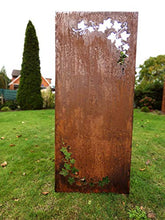 Irony24 - Antivento in ruggine, 150 x 65 cm, con ancoraggio a terra