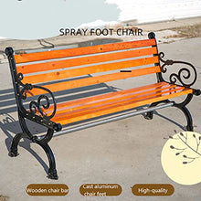 QHW Panca da Giardino 3 posti in Legno, Decoro terrazza Esterna, corrimano Spray, Design ergonomico, Lunghezza 120 / 150cm