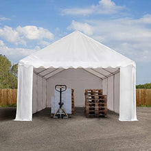 TOOLPORT Tendone Deposito 4 x 6 m PVC ca. 500g/m² Grigio Gazebo Magazzino Tenda Capannone