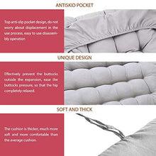 LoveStory Cuscino per Sdraio Lettino Universale Cuscino Imbottito per Sedia a Sdraio Relax con Cappuccio Antiscivolo 170x53x7cm (Grigio)