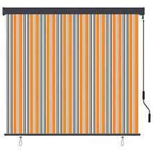 UnfadeMemory Tenda a Rullo per Esterni Meccanismo a Manovella 160x250 cm Blu e Gialla