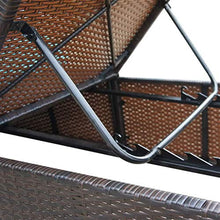 vidaXL Lettino in Polyrattan 195x60x31 cm Marrone e Bianco Crema Sdraio Branda