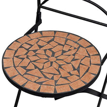 OUSEE Set Bistrò 3 pz con Mosaico in Ceramica Terracotta