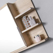 Domtech Home Decor - Armadietto da bagno con specchio e mensola, in autentico rovere Sonoma, R