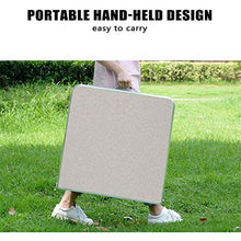 Rund Tabella DE Camping IT En Alluminio ET MDF avec Hauteur Réglable Table De Jardin Couleur Blanc