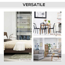HOMCOM Comodino con 2 Cassetti in Legno per Camera da Letto Design in Stile Industriale 48x39.5x61cm