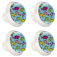 Maniglie per cassetti Manopole per cassetti Manopole rotonde Confezione da 4 per armadietto, cassetti, cassettiere, cassettiere ecc. Piccoli pesci