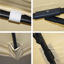 Mendler Ombrellone Parasole HWC-A96 3,5x3,5m Alluminio con Volante Antracite con Base