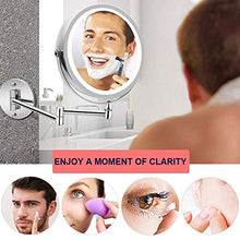 HGXC Specchio per Il Trucco a Parete Specchio da Barba con ingrandimento Ricaricabile Specchio da Barba Touch Screen USB Doppia Sorgente