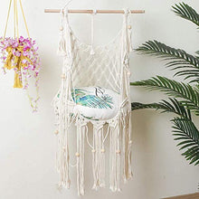 CNMYDZ Amaca Gatti, Confortevoli sedie impiccanti robuste, Sedia Beige Hammock, Corda appesa in Cotone