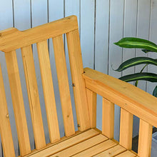 Panchina 2 Posti a Dondolo da Giardino 124x76x95 cm in Legno