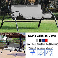 Emoshayoga Cuscino per Altalena da Esterno per Altalena per Patio da Giardino(Grey, 12)