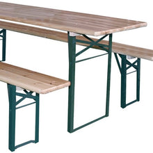 SET BIRRERIA IN LEGNO TAVOLO A DUE PANCHE PIEGHEVOLE PER PIC NIC CAMPEGGIO