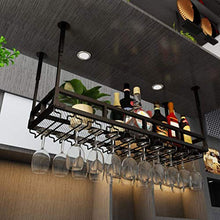 ZLJ Portabicchieri da Vino Rosso Portabicchieri da Vino da Appendere a soffitto Altezza Regolabile Ferro in Stile Europeo per Cucina/Bar/Ristorante Rack