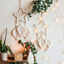 4Pcs Gold Dream Catcher Anelli Metal Hoops Anello Macrame per La Decorazione Della Corona di Nozze Ciondolo in Materiale Fatto a Mano