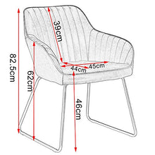 WOLTU BH246bd-6 Poltrone Moderne Imbottite Sedie da Pranzo con Braccioli in Velluto 6 Pezzi Bordeaux