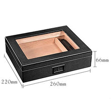 TGhosts Cigar Humidor, Cigar Humidor con Alta precisione Frontale Digitale igrometro umidificatore, Foderato Fatta da Cedro Spagnolo Legno