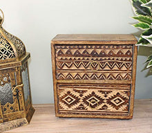 HoitoDeals - 1 cassetto Kasbah in legno resistente, 2 cassetti, per casa, ufficio