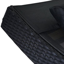 Mendler Lettino Regolabile da Esterno Savannah Acciaio polyrattan 220x70x88cm Antracite con Cuscino Nero