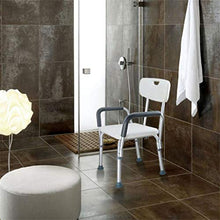 GLJMTY Sedia da Bagno per Anziani Sgabello da Bagno Antiscivolo Ruggine appollaiati Sgabello Altezza Regolabile Installazione e smontaggio Design Senza Attrezzi