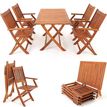 Deuba Set da Pranzo da Giardino 5 Pezzi Sydney Tavolo e sedie in Legno di Acacia Certificato FSC® terrazzo Balcone Patio