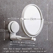 Specchio per il trucco Specchi per il montaggio a parete Specchio per il trucco da 6 pollici Girevole a doppia faccia, estensione 18 cm, Specchi per il bagno cromati lucidi Specchio per il trucco illu