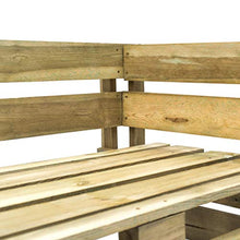 E E-NICES Panca da Giardino Angolare con Pallet in Legno