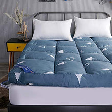 Yamyannie-Home Spessore Caldo Materasso Tatami Singolo Doppio Cuscino (Colore : Blu, Dimensione : 90x200cm)
