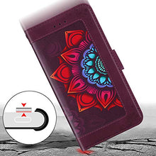 ikasus Cover Compatibile con Samsung Galaxy A51 Custodia Motivo Floreale Custodia a Portafoglio in Pelle PU con Cavalletto e Custodia a Libro,Rosso