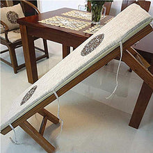 Cuscini per sedie da pranzo rettangolari addensati, cuscino per sedile lungo patio, cuscino per panca antiscivolo con lacci, cuscino per divano per interni esterni U 30x120 cm