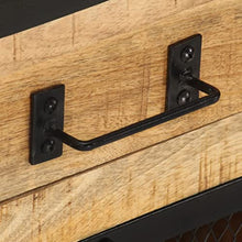 vidaXL Comodino 43x30x51 in Legno Massello di Mango Grezzo