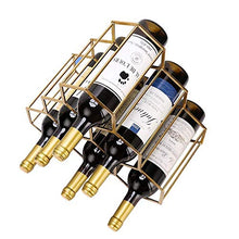 MFLASMF Nordic Free Standing 6 Bottles Wine Display Rack Countertop Living Room Wine Holder Storage Stand Portable Modern Minimalist Design for Wine Lovers