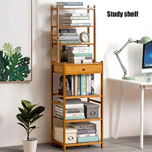 HYM Bookshelf Bookshelf con Rack Multifunzione Multifunzione in bambù con Cassetto per Cassetti per La Casa