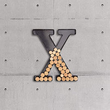 xcxc Porta Sughero da Parete con Lettera X Wall Art Cork Box Wall Mounted Wine Cork Holder Decor