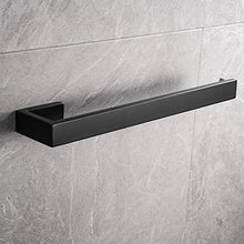 Aothpher SUS304 - Portasciugamani da parete, in acciaio INOX, 35 cm, colore: Nero opaco