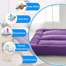Futon Materasso Singolo per Student Dormitory Materasso Pieghevole Futon, Morbido e Traspirante Addensare Tatami Mat Sleep, Viola