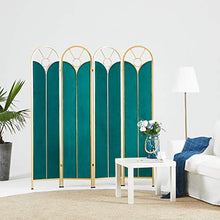 Room Screen Even 4 Pannelli, camoscio Premium Camera da Letto e Decorazione dello Schermo con Struttura in Metallo, divisorio per la Privacy