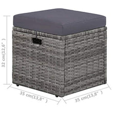 vidaXL Divani Set da Giardino 14pz in Polyrattan Grigio Salotto Sofà Esterni