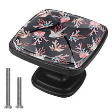Watercolor sea pattern Pomelli per Porta Set di 4 Pomelli per Mobili Manopole per Cassetti Cucina Armadio Vetro