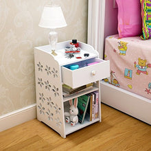 MTHomes Armadio Contenitore Comodino Bianco con Un cassetto