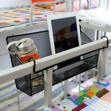 RanDal Dormitorio Comodini Cestelli Portaoggetti Studente Comodino Organizer Ripiano In Metallo - Nero