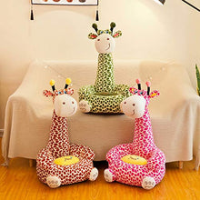 Divano per bambini Supporto per poltrona per animali Seggiolino per l'apprendimento Seduto Cuscino per sedia morbida Regalo per bambini (Giraffa gialla)