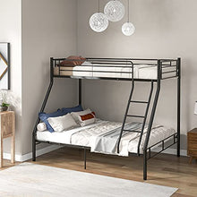 Letto a castello in metallo, struttura tripla in metallo, per letto singolo e matrimoniale, 3 posti letto, letto a castello per camera dei bambini, dormitorio, camera da letto
