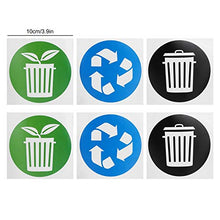 Conkergo 60PCS / Set Collezione Circolare Garbage Identificazione Ricicli Decalcomania Dollbin Sticker