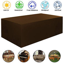 BKKENIDN Copertura per Mobili da Giardino, Antivento UV Impermeabile Resistente allo Strappo Oxford Telo Copri Tavolo Giardino, per Tavolo Sedie da Esterni
