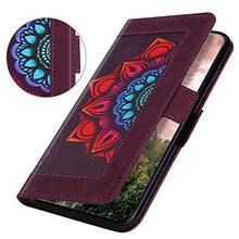 ikasus Cover Compatibile con Samsung Galaxy A51 Custodia Motivo Floreale Custodia a Portafoglio in Pelle PU con Cavalletto e Custodia a Libro,Rosso