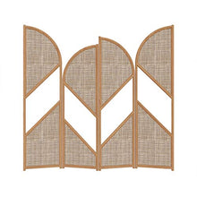 Room Screen Even Divisorio Pieghevole in Legno a 4 Pannelli, divisorio per pareti divisorie, divisorio per stanze orientabile divisorio Orientale