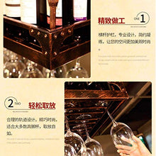 NMDCDH Supporto per Bicchiere da Vino a soffitto, Supporto per Calice sospeso, portabicchieri Classico per bancone Bar in Ferro battuto, Appendiabiti per Bicchieri da Vino, Calice per Bic