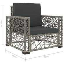 Festnight 6 pz Set Divani da Giardino con Poltrona Polyrattan Grigio,Set Divani Angolari da Giardino in Rattan,Set Divani Modulari da Giardino per Esterno in Rattan,Salotto da Giardino